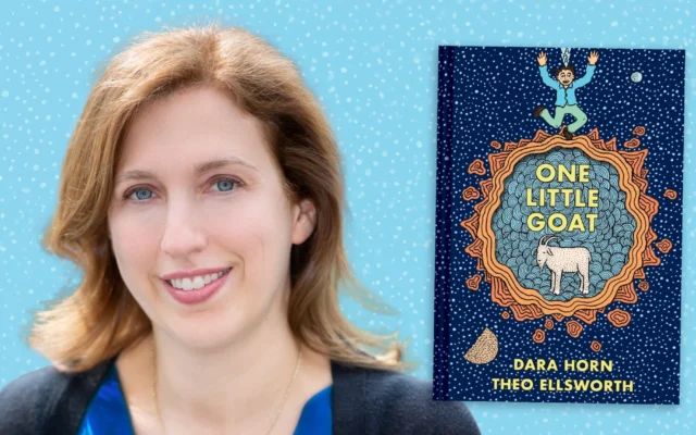 Dara Horn's latest book is a graphic novel featuring a time-traveling talking goat. (Norton Young Readers via JTA)
