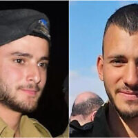 IDF Cpt. Ido Voloch (left) and police Sgt. Neta Yitzhak Kahane, who were killed during fighting in Gaza City's Shejaiya neighborhood on April 25, 2025. (Courtesy)