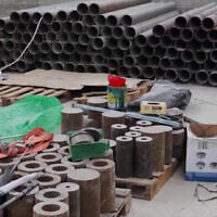 Weaponry seized in what Jordan said was a plot linked to the Muslim Brotherhood to carry out attacks on targets inside the kingdom involving rockets and drones, April 15, 2025. (Jordanian General Intelligence Department via X, used in accordance with Clause 27a of the Copyright Law)