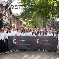 Members of the 2024 TikTok delegation to the March of the Living in Poland (Cmedia)