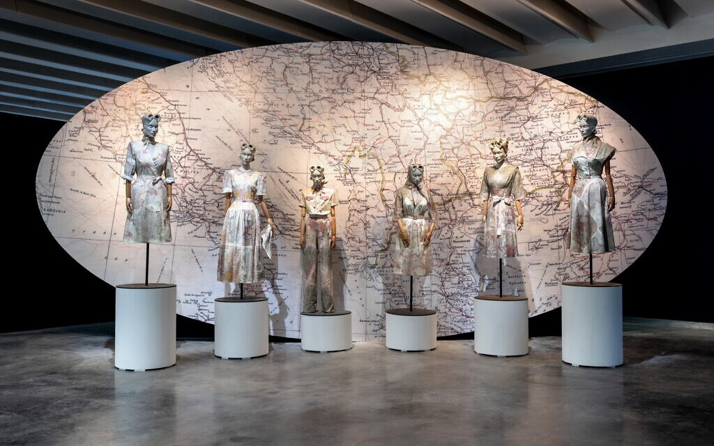 From 'Heroines,' an exhibit about fashion design during wartime at the Holon Design Museum, from April 2025 (Credit Elad Sarig)