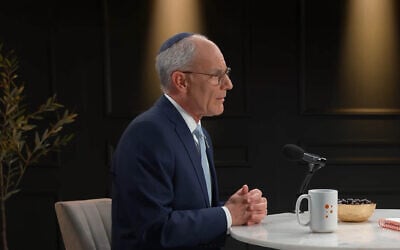 Israeli Ambassador the US Yechiel Leiter appears on the PragerU "Real Talk" broadcast in an interview released on May 22, 2025. (YouTube screenshot)