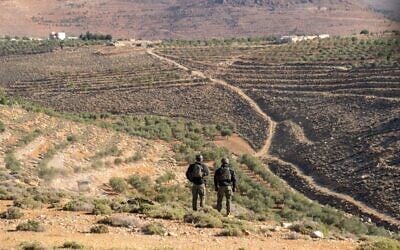 Troops of the 810th "Mountains" Regional Brigade operate in southern Syria, in a handout photo issued on May 5, 2025. (Israel Defense Forces)