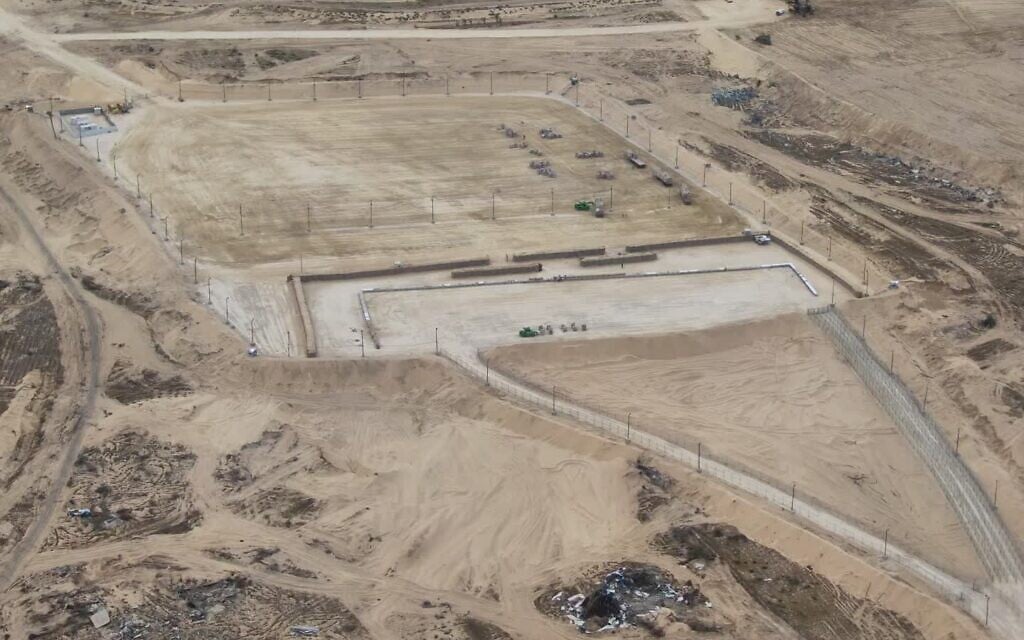 Footage released by the IDF on May 27, 2025, shows an aid distribution site in southern Gaza's Rafah. (Israel Defense Forces)