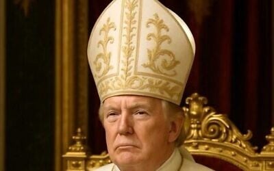 US President Donald Trump seen as the pope in an apparently AI-generated picture posted by the White House, May 3, 2025.