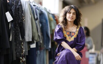 Meital Peleg Mizrachi wears a dress that once belonged to her grandmother and that she has since altered. (Tomariko)