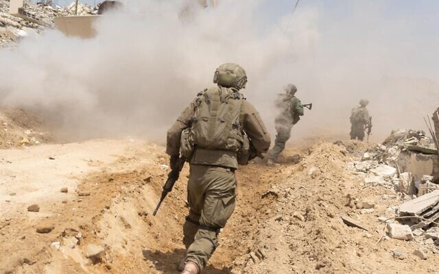 Reservists of the Jerusalem Brigade operate in the northern Gaza Strip, in a handout photo issued by the IDF on May 15, 2025. (Israel Defense Forces) Reservists of the Jerusalem Brigade operate in the northern Gaza Strip, in a handout photo issued by the IDF on May 15, 2025. (Israel Defense Forces)