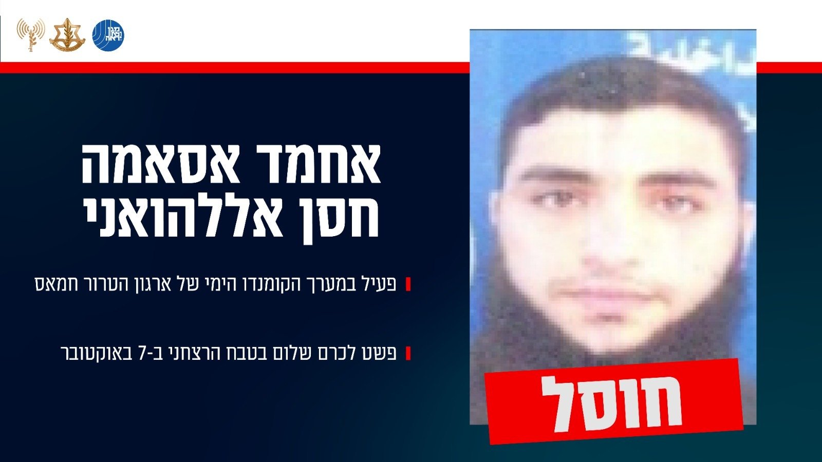 IDF Kills Hamas Naval Commando Involved in October 7 Attacks