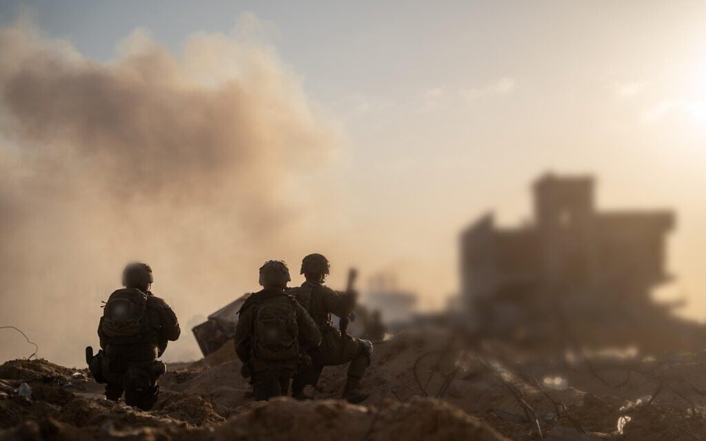 Troops of the 36th Division operate in the southern Gaza Strip, in a handout photo published on May 26, 2025. (Israel Defense Forces)