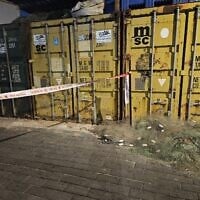 Scene of a deadly shooting at Jaffa Port on May 19, 2025. (Israel Police)