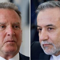 Left: US Special Envoy Steve Witkoff in Paris, France, April 17, 2025. (Ludovic Marin, Pool Photo via AP); Right: Iranian Foreign Minister Abbas Araghchi in Moscow, Russia, April 18, 2025. (Tatyana Makeyeva/Pool Photo via AP)