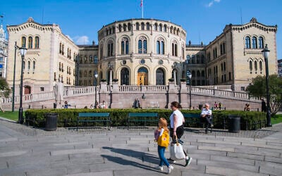 The Norwegian Parliament on April 29, 2019, in Oslo. (Jonathan NACKSTRAND / AFP)