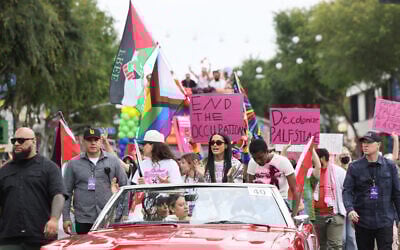 Kehlani (center) at the 2024 WeHo Pride Parade on June 2, 2024 in West Hollywood, California. (Rodin Eckenroth/Getty Images/AFP)