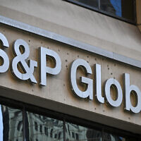An exterior view of the S&P Global headquarters building on March 18, 2025 in New York City. (Angela Weiss/AFP)