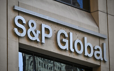 An exterior view of the S&P Global headquarters building on March 18, 2025 in New York City. (Angela Weiss/AFP)