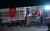 Illustrative: Riot police disperse protestors in front of the city hall during a rally in support of Istanbul's arrested mayor, in Istanbul, on March 24, 2025 (OZAN KOSE / AFP)