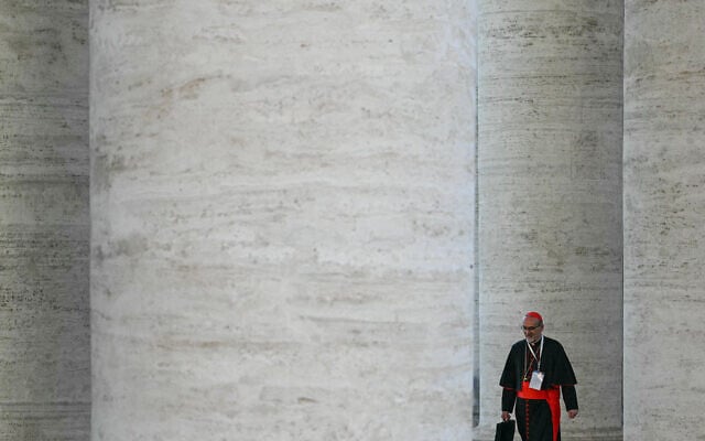 Italian cardinal and Latin Patriarch of Jerusalem Pierbattista Pizzaballa arrives for the sixth congregation meeting at The Vatican, on April 29, 2025. (Andreas Solaro/AFP) Italian cardinal and Latin Patriarch of Jerusalem Pierbattista Pizzaballa arrives for the sixth congregation meeting at The Vatican, on April 29, 2025. (Andreas Solaro/AFP)