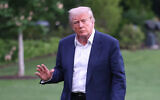 US President Donald Trump waves as he arrives on the South Lawn of the White House in Washington, DC, on May 4, 2025. (Alex Wroblewski/AFP)