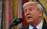 US President Donald Trump speaks during an event in the Oval Office, at the White House in Washington, DC, on May 5, 2025. (Jim WATSON / AFP)