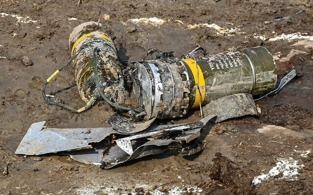 Explosives and debris of a drone are pictured after it was intercepted by the Indian air defense system, on the outskirts of Amritsar, India, on May 10, 2025. (Narinder NANU / AFP)