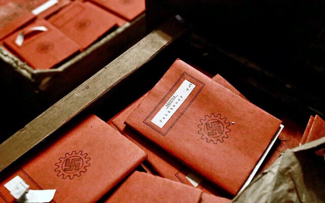 Nazi documentation found in boxes stored at the basement of the Justice Palace, in Buenos Aires, Argentina, on May 11, 2025. (Handout / ARGENTINA'S SUPREME COURT OF JUSTICE / AFP) Nazi documentation found in boxes stored at the basement of the Justice Palace, in Buenos Aires, Argentina, on May 11, 2025. (Handout / ARGENTINA'S SUPREME COURT OF JUSTICE / AFP)