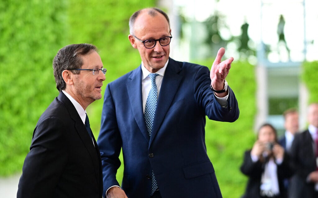 In Berlin, Herzog lauds 60 years of German-Israel ties, even as Gaza war casts shadow