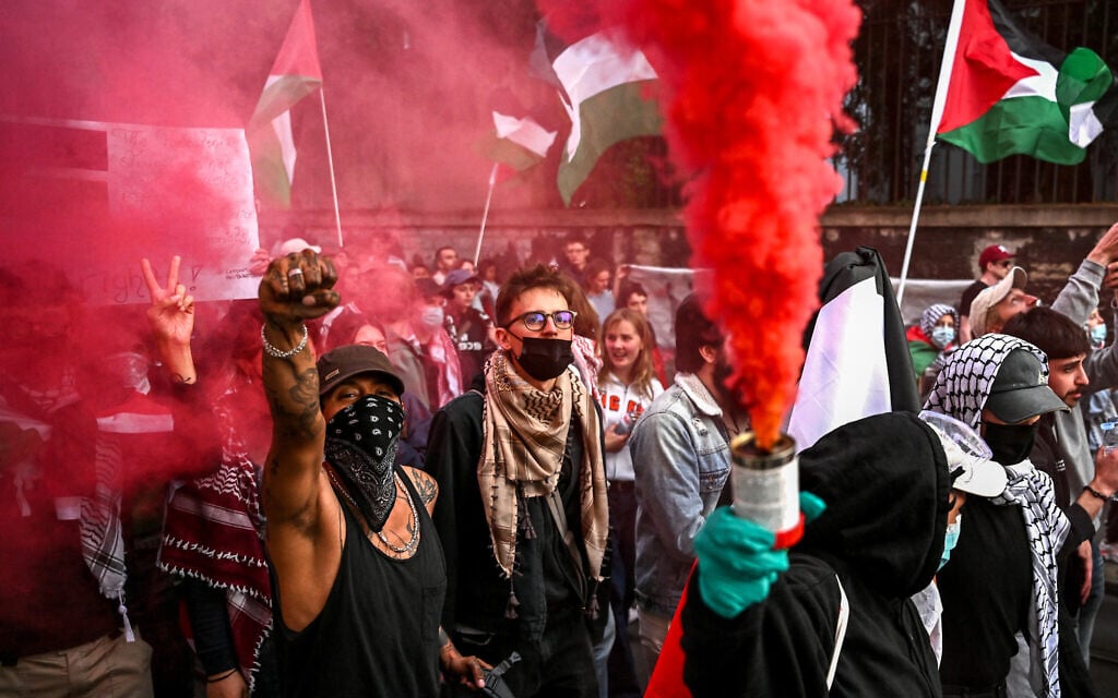 Anti-Israel protesters clash with Basel police during Eurovision Song Contest