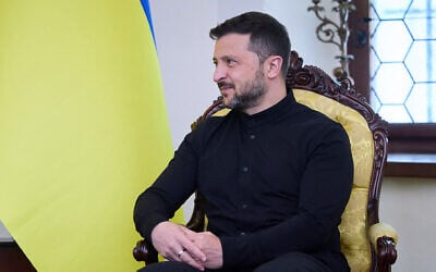 Ukraine's President Volodymyr Zelensky in Kyiv, Ukraine, May 20, 2025. (Ukrainian Presidential Press Service/AFP)