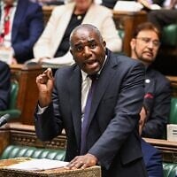 Britain's Foreign Secretary David Lammy speaks to MPs during a statement on Israel and the war in Gaza in the House of Commons, in London, on May 20, 2025. (House of Commons / AFP)
