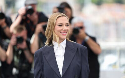 US director Scarlett Johansson during a photocall for the film 'Eleanor the Great' at the 78th edition of the Cannes Film Festival in Cannes, southern France, on May 21, 2025. (Sameer AL-DOUMY / AFP)