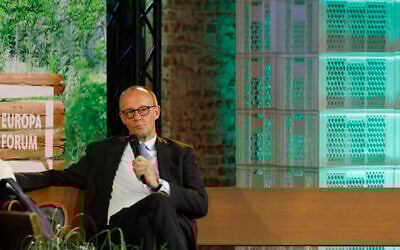 German Chancellor Friedrich Merz takes part in a discussion in Berlin on May 26, 2025. (Odd ANDERSEN / AFP)