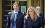 Alexander Mashinsky, founder and former chief executive of the failed cryptocurrency lending platform Celsius Network, leaves Manhattan federal court with his legal team, July 25, 2023, in New York. (AP Photo/John Minchillo, File)