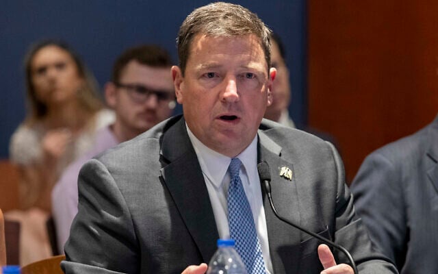 FILE - Ed Martin speaks at an event hosted by Rep. Matt Gaetz, R-Fla., at the Capitol in Washington, June 13, 2023. (AP Photo/Amanda Andrade-Rhoades, File) FILE - Ed Martin speaks at an event hosted by Rep. Matt Gaetz, R-Fla., at the Capitol in Washington, June 13, 2023. (AP Photo/Amanda Andrade-Rhoades, File)
