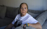Ruhama Bohbot, mother of hostage Elkana Bohbot, poses for a portrait at home in Mevaseret Zion, Israel, May 7, 2025. (Maya Alleruzzo/AP)