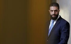 Syria's interim President Ahmad al-Sharaa listens during a joint press conference with French President Emmanuel Macron after a meeting at the Elysee Palace in Paris, May 7, 2025. (Stephanie Lecocq/Pool via AP)