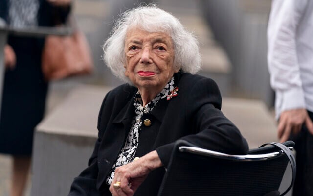 Holocaust Survivor Margot Friedlander appears for an event with US Secretary of State Antony Blinken at the Memorial to the Murdered Jews of Europe in Berlin, Thursday, June 24, 2021. (AP Photo/Andrew Harnik, Pool) Holocaust Survivor Margot Friedlander appears for an event with US Secretary of State Antony Blinken at the Memorial to the Murdered Jews of Europe in Berlin, Thursday, June 24, 2021. (AP Photo/Andrew Harnik, Pool)