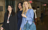 Kaja Sokola arrives at Manhattan criminal court before the start of Harvey Weinstein's trial on sexual assault charges in New York, on May 13, 2025.  (Bing Guan/Pool Photo via AP)
