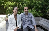 Yael (right) and Adi Alexander, parents of freed Israeli-American hostage Edan Alexander, in Tel Aviv, May 19, 2025. (AP/Maya Alleruzzo)