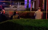 Law enforcement work the scene after two staff members of the Israeli Embassy in Washington were shot and killed outside the Capital Jewish Museum, May 22, 2025, in Washington. (AP Photo/Rod Lamkey, Jr.)