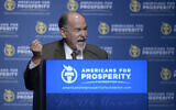 Political activist David Horowitz addresses attendees of the Americans for Prosperity Foundation's Defending the American Dream Summit in Orlando, Florida, August 30, 2013.(AP Photo/Phelan M. Ebenhack)