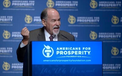 Political activist David Horowitz addresses attendees of the Americans for Prosperity Foundation's Defending the American Dream Summit in Orlando, Florida, August 30, 2013.(AP Photo/Phelan M. Ebenhack)