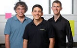 Founders (right to left) of Israeli quantum software startup Classiq: Nir Minerbi, Amir Naveh, and Dr. Yehuda Naveh. (Courtesy of Eyal Toueg)