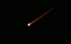 The interception of a Houthi ballistic missile, May 22, 2025. (Screenshot: X)