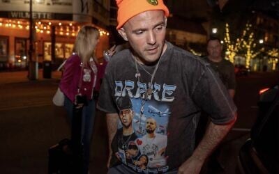 Israeli-American rapper Kosha Dillz. Following the cancellation of a screening of his film "Bring the Family Home" by the Facets Film Forum, the Chicago Jewish Alliance rescheduled the screening at the Wilmette Theater in suburban Chicago on May 13, 2025. It was then cancelled again. (Ronit Bezalel via JTA)