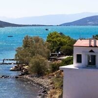 View of the sea and the coast of Crete from Elounda, Greece on September 8, 2022. (Olivier Fitoussi/Flash90)