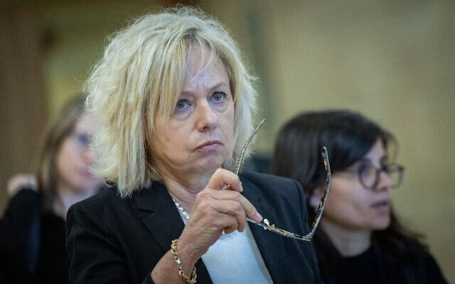 Attorney General Gali Baharav-Miara attends a Constitution, Law and Justice Committee meeting at the Knesset in Jerusalem, April 27, 2025. (Yonatan Sindel/Flash90) Attorney General Gali Baharav-Miara attends a Constitution, Law and Justice Committee meeting at the Knesset in Jerusalem, April 27, 2025. (Yonatan Sindel/Flash90)