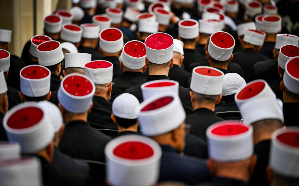 Members of the Druze community in Israel attend a ceremony in memory of Druze murdered by the Syrian government forces in Syria, in the northern town of Hurfeish, May 3, 2025. (Flash90) Members of the Druze community in Israel attend a ceremony in memory of Druze murdered by the Syrian government forces in Syria, in the northern town of Hurfeish, May 3, 2025. (Flash90)