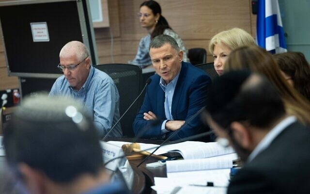 Likud MK Yuli Edelstein chairs a meeting of the Knesset Foreign Affairs and Defense Committee, May 8, 2025. (Yonatan Sindel/Flash90) Likud MK Yuli Edelstein chairs a meeting of the Knesset Foreign Affairs and Defense Committee, May 8, 2025. (Yonatan Sindel/Flash90)