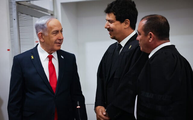 Prime Minister Benjamin Netanyahu arrives at court in Tel Aviv on May 12, 2025. (Miriam Alster/Flash90) Prime Minister Benjamin Netanyahu arrives at court in Tel Aviv on May 12, 2025. (Miriam Alster/Flash90)