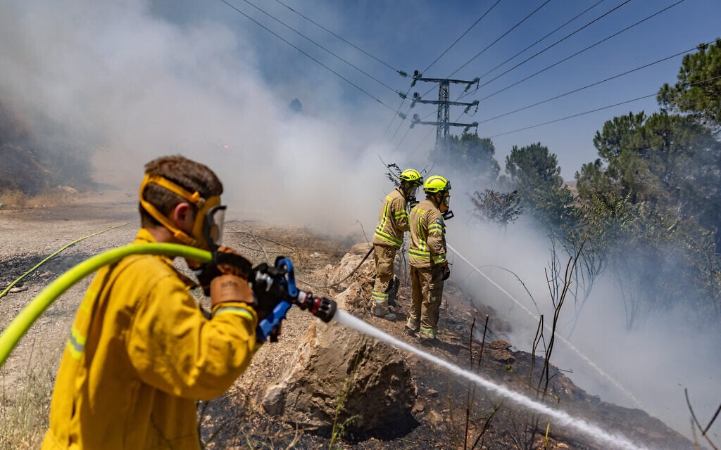 Fire breaks out near Jerusalem as extreme heat could reach 25-year high